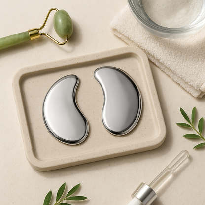 2pcs Stainless Steel Mini Cooling Eye Pads