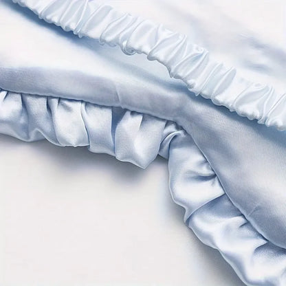 Frill Trim Mulberry Silk Sleeping Eye Mask